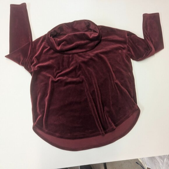 Lou & Grey for Loft Maroon Velour Cowlneck Size XS - Picture 1 of 10